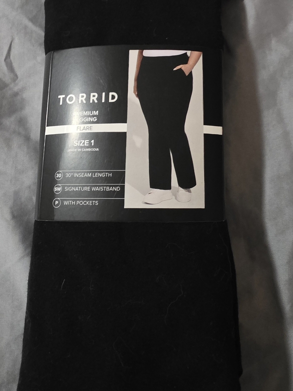 Torrid Black Premium Legging Flare Pants - Size 1